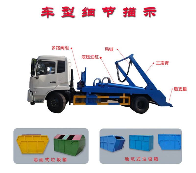 擺臂垃圾車細節展示